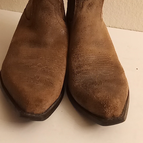 DINGO Mens Boots Leather Size 7 1/2 Tan-Brown Brown Colors Western Rodeo - Picture 9 of 15